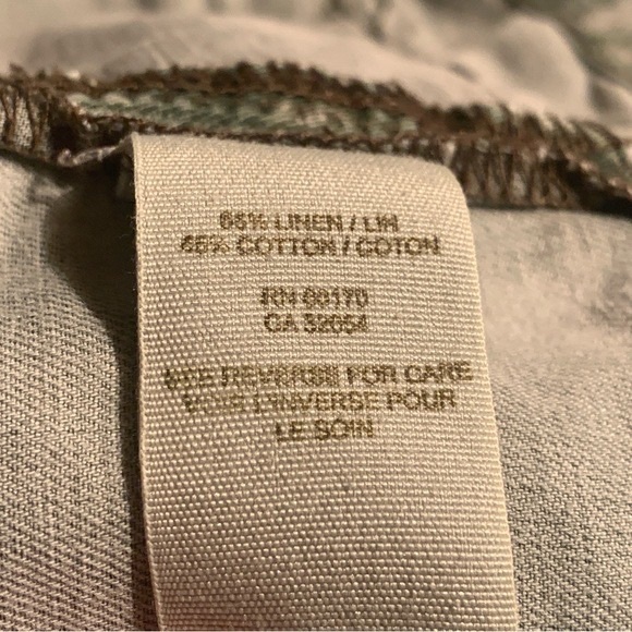 Free People Bleached Camo Linen Shorts - Picture 6 of 7